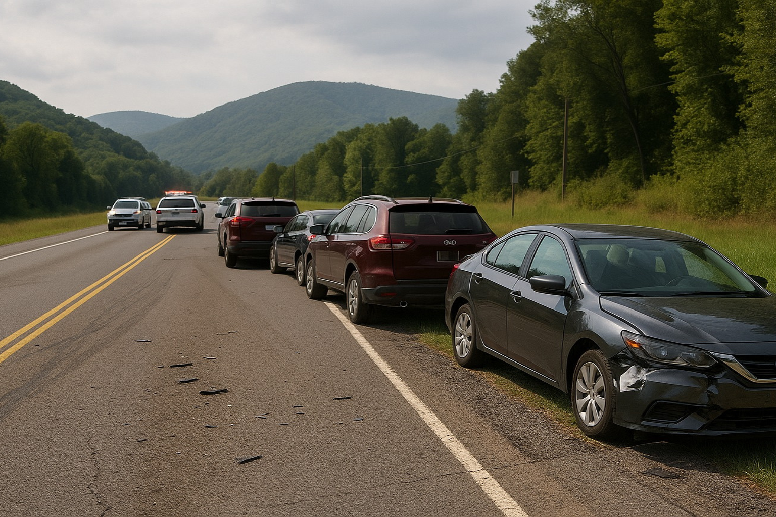 Route 340 Page County 5 Car Accident