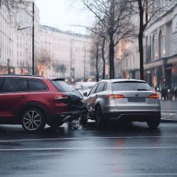 Rear end collision