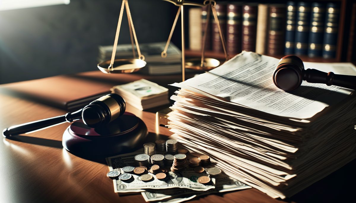 Legal documents and gavel