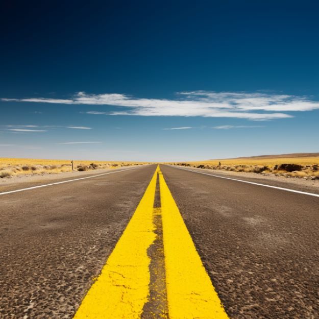 double solid yellow line on road