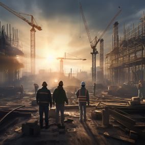 workers on a construction site